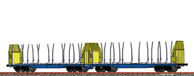 040-50667 - H0 - Flachwagen Sggmmrrs VTG, VI